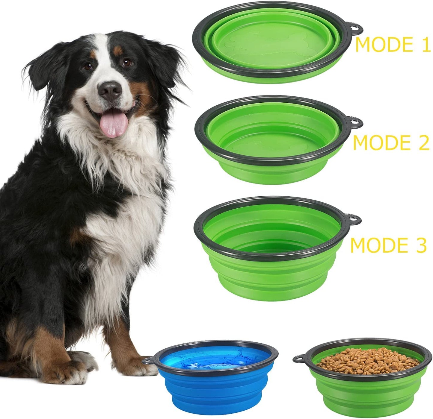Dog Bowl Pet Collapsible Bowls for Cats Dogs Outdoor Travel Portable Puppy  Food Container Feeder Silicone Dish 350/1000ml